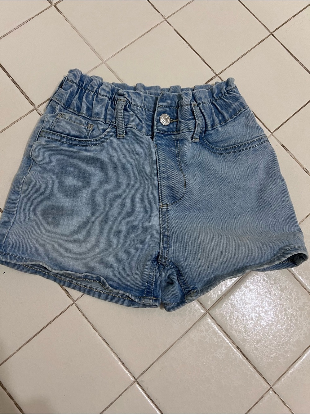 jumping beans Light Blue Denim Paperbag Waist Shorts